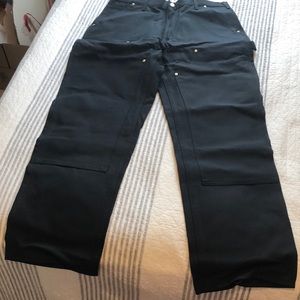 Firm Duck Double-Front Work Dungaree black 34x30